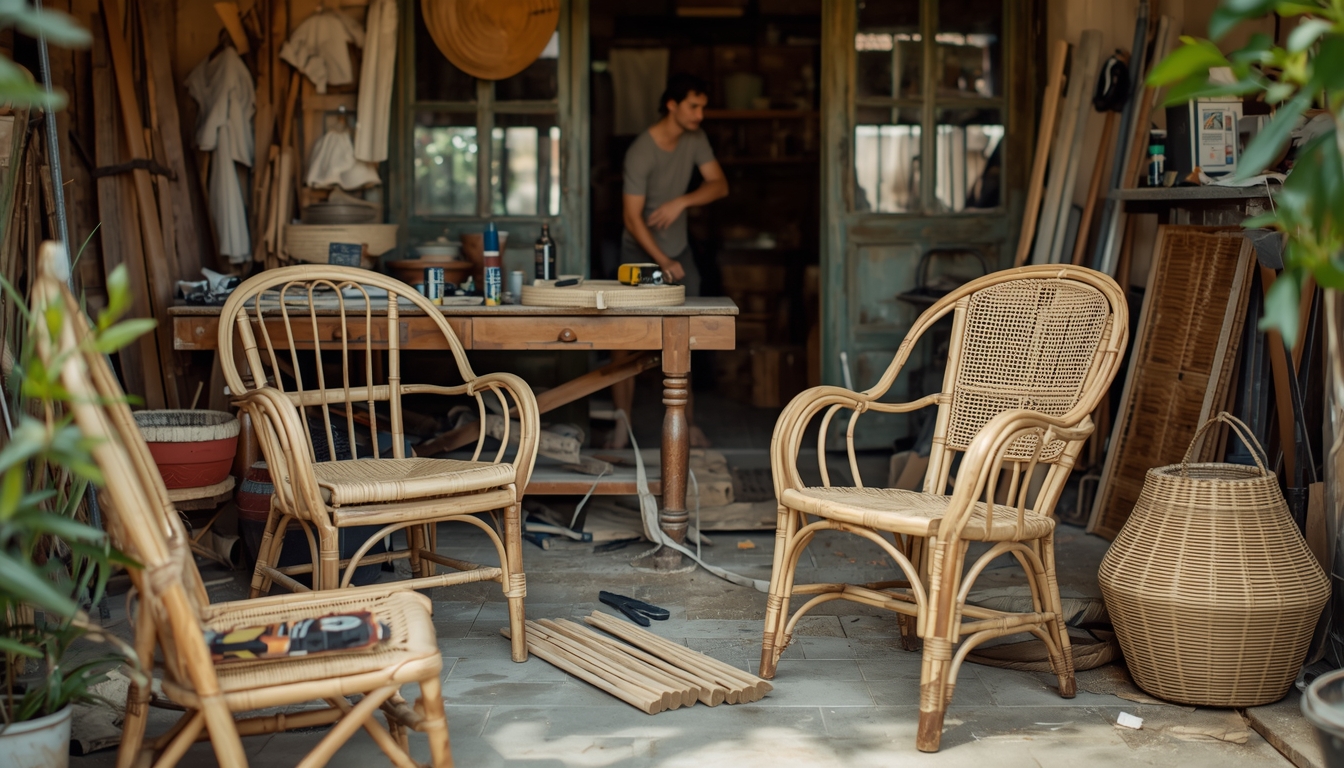 Rattan und Polyrattan Möbel Reparatur